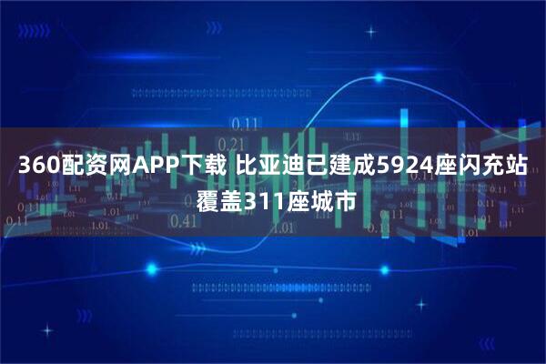 360配资网APP下载 比亚迪已建成5924座闪充站 覆盖311座城市